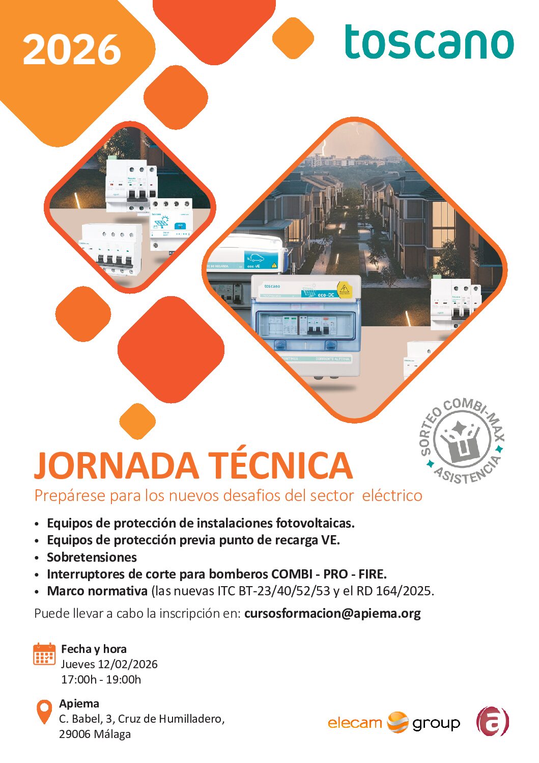 JORNADA ELECAM GROUP – TOSCANO «NUEVAS ITC BT y RD 164/2025»